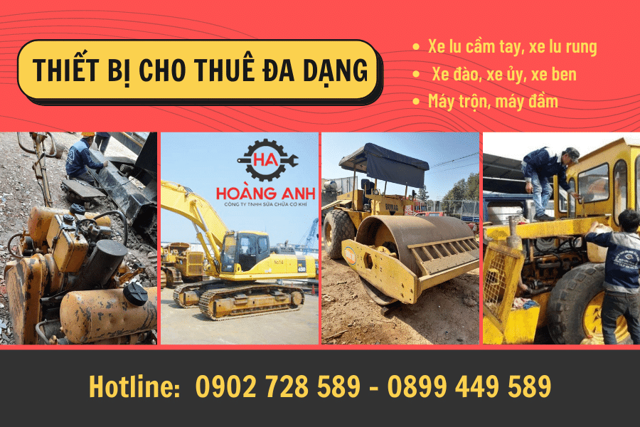 Dịch vụ cho thuê xe cơ giới tại HCM, Bình Dương, Đồng Nai, Vũng Tàu