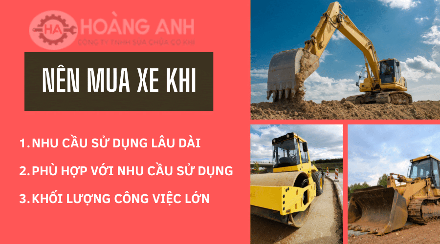 Khi n&agrave;o n&ecirc;n mua xe ủi, xe lu, m&aacute;y đ&agrave;o?